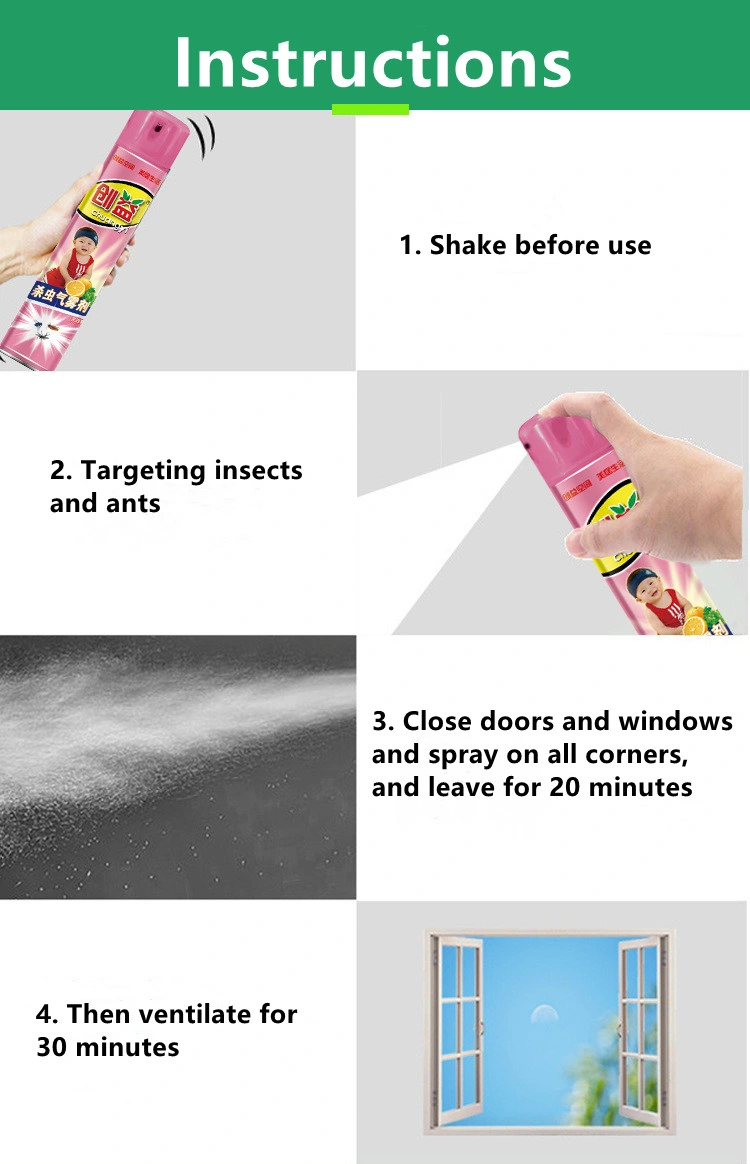 Household Chemicals Aerosol Insecticide Spray Cockroach Mosquito Fly Killer Anti Flying Mosquitoes Pest Killer Spray